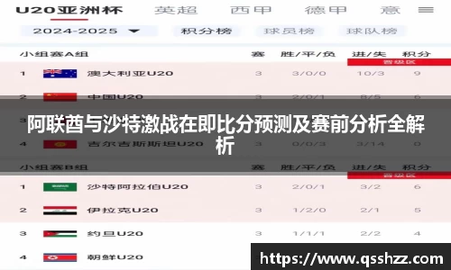 阿联酋与沙特激战在即比分预测及赛前分析全解析